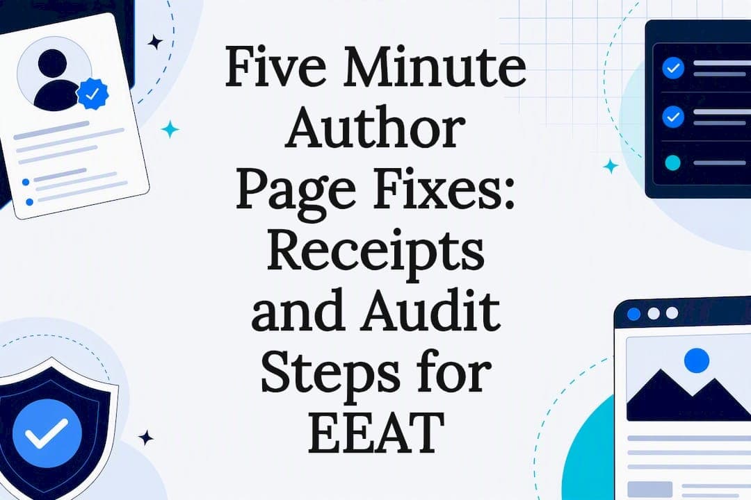 Five Minute Author Page Fixes: Receipts and Audit Steps for EEAT