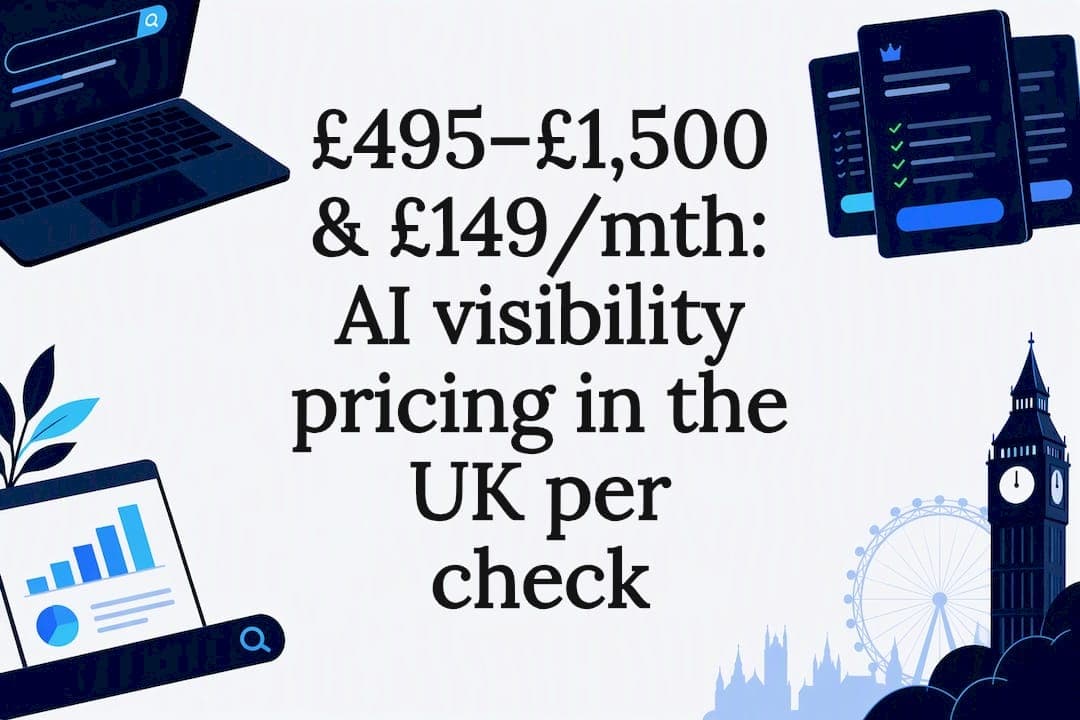 £495–£1,500 & £149/mth: AI visibility pricing in the UK per check