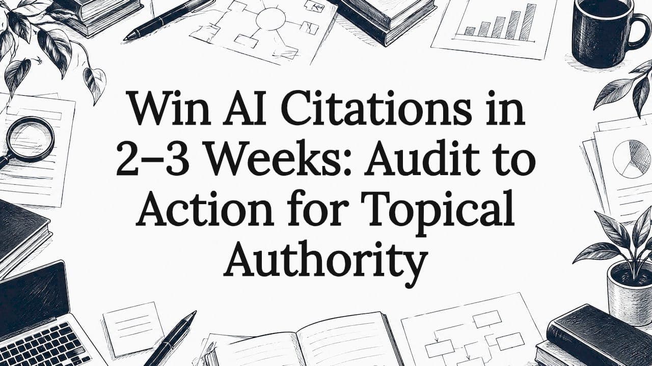 Win AI Citations in 2–3 Weeks: Audit to Action for Topical Authority
