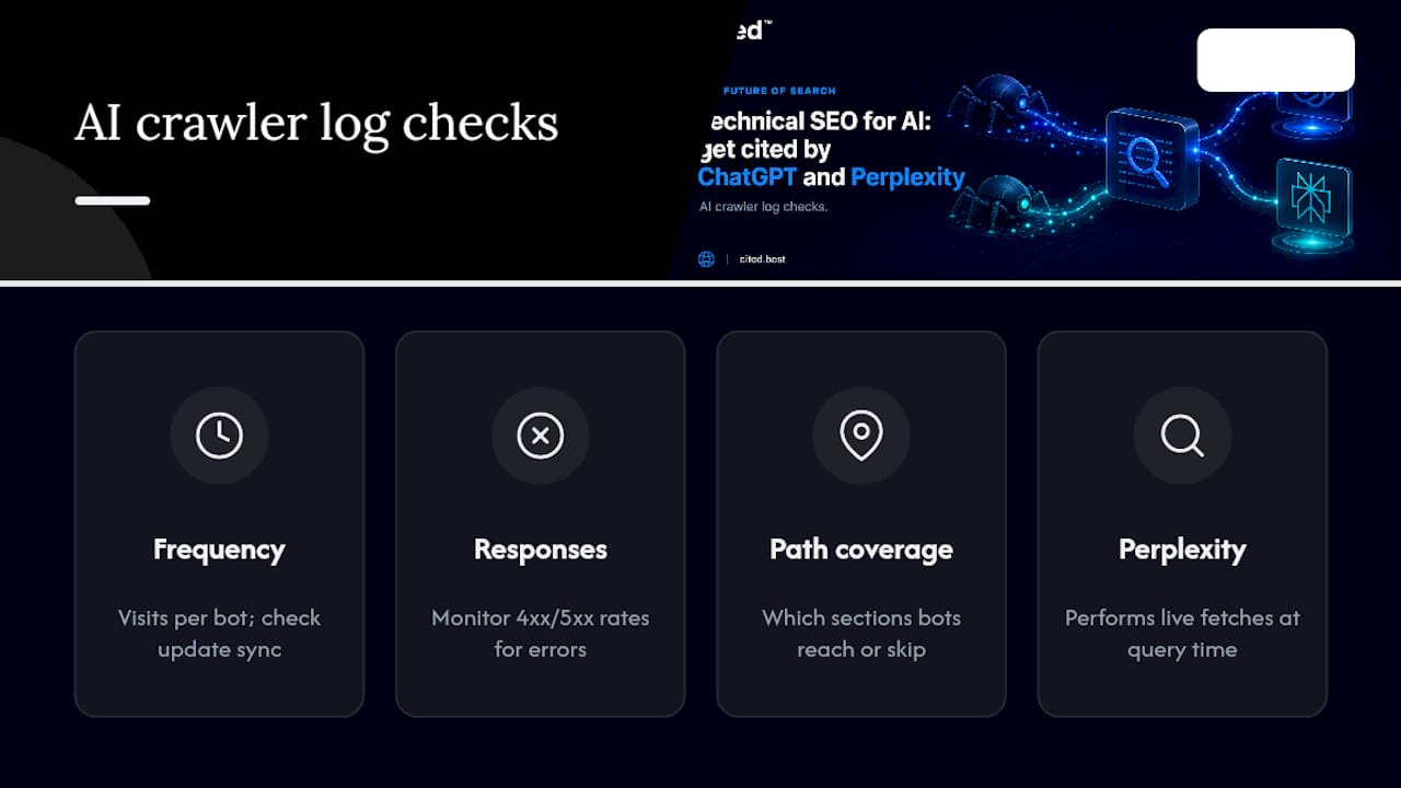Diagram of AI crawler log analysis metrics