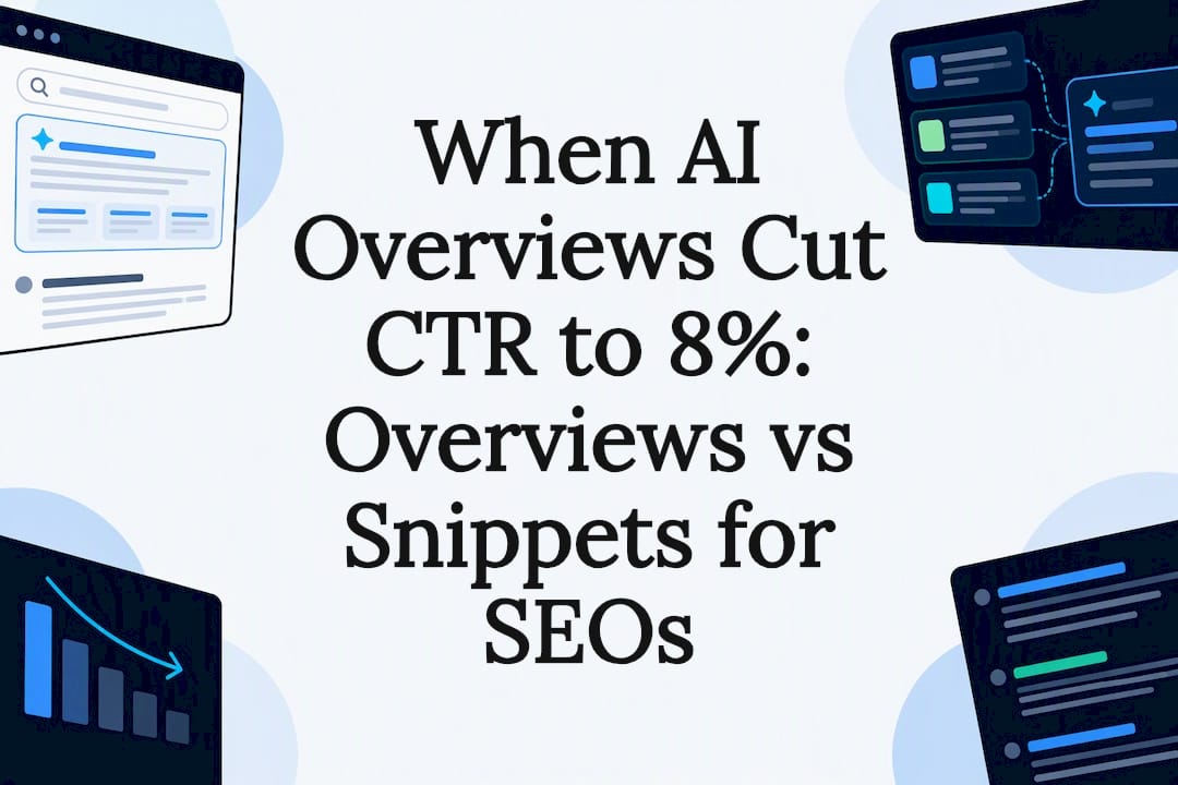 Dark title card comparing AI search features