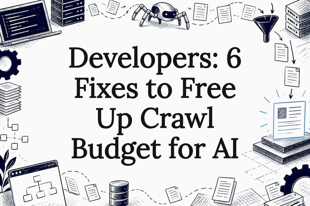 Dark SaaS title card for AI crawl budget